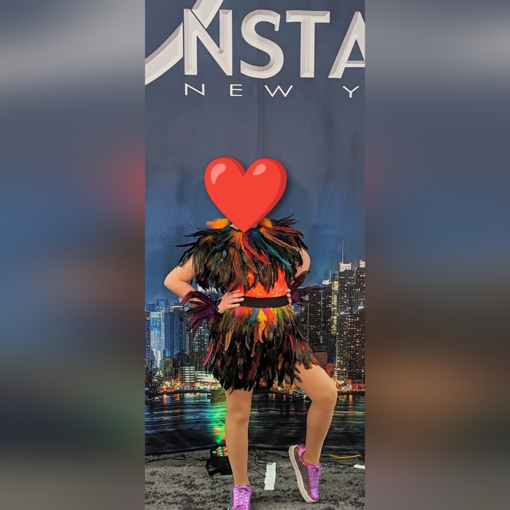 Colorful Feathered Costume